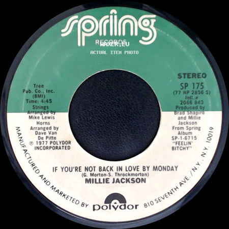 Millie Jackson - A Little Taste Of Outside Love / If You're Not Back In Love By Monday side B