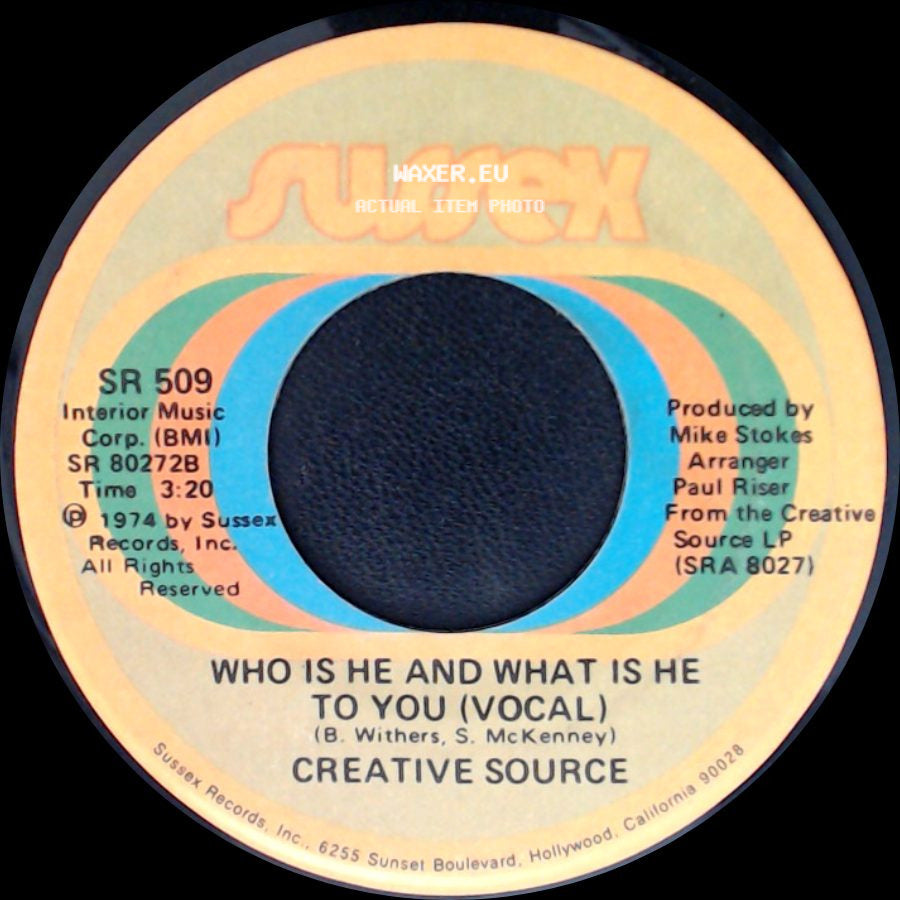 Creative Source - Who Is He And What Is He To You (Vocal) / Who Is He And What Is He To You (Instrumental) side A