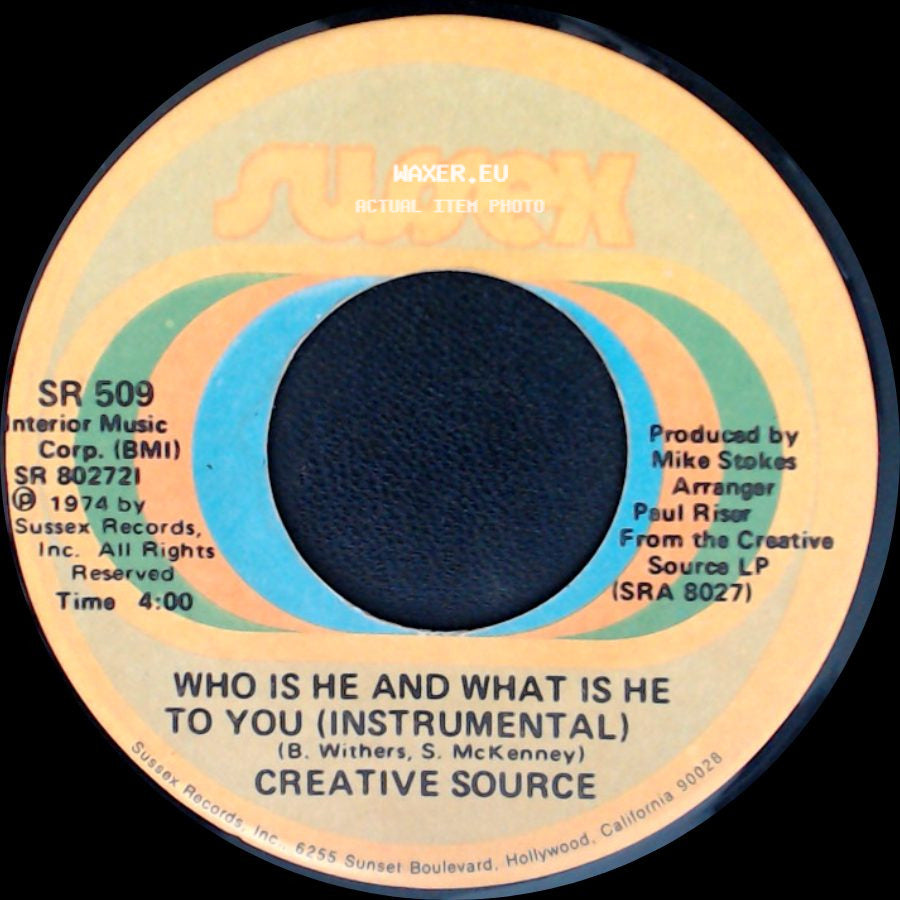 Creative Source - Who Is He And What Is He To You (Vocal) / Who Is He And What Is He To You (Instrumental) side B