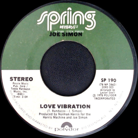 Joe Simon - Love Vibration / Love Vibration (Disco Version) side A