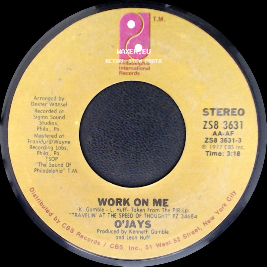 O'jays - Work On Me / Let's Spend Some Time Together side A