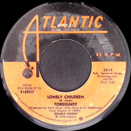 Foreigner - Double Vision / Lonely Children side B