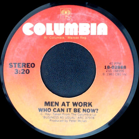 Men At Work - Who Can It Be Now? / Anyone For Tennis side A
