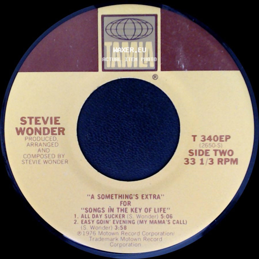 Stevie Wonder - "A Something's Extra" For "Songs In The Key Of Life" / A Something's Extra For Songs In The Key Of Life side B