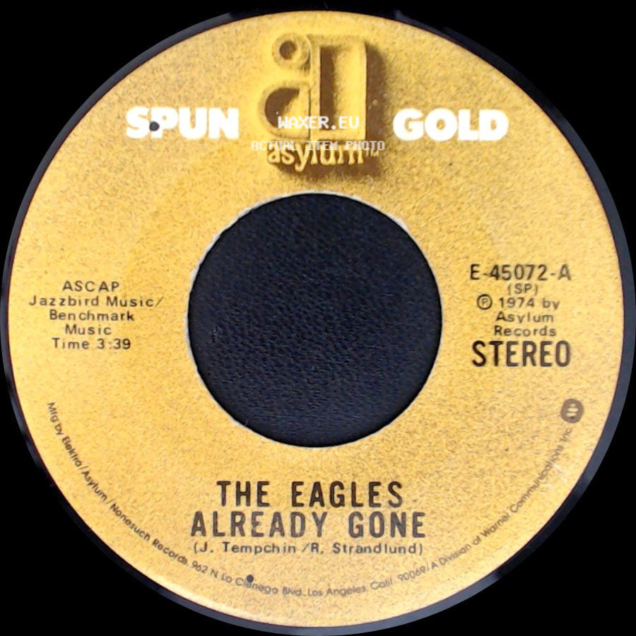 The Eagles - Tequila Sunrise / Already Gone side B