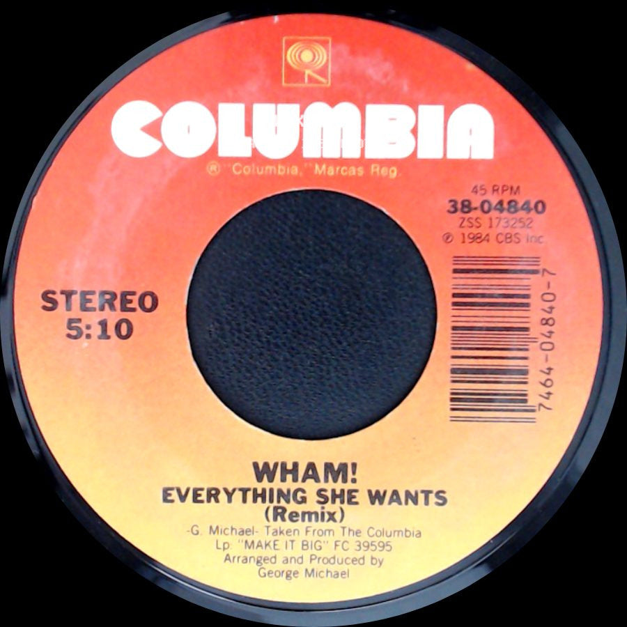 Wham! - Like A Baby / Everything She Wants (Remix) side B