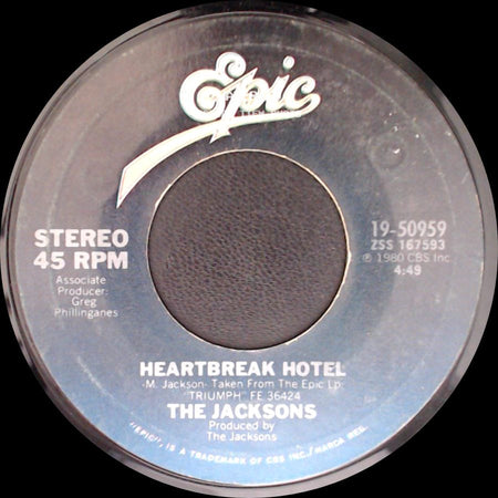 The Jacksons - Things I Do For You / Heartbreak Hotel side B