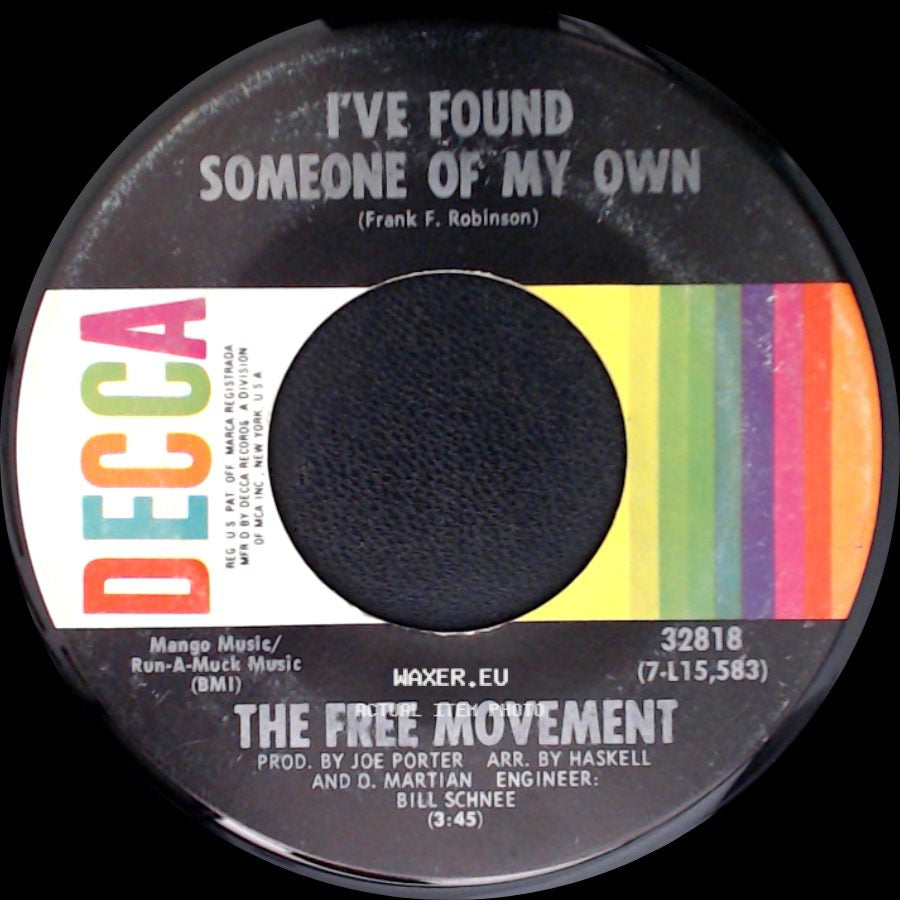 The Free Movement - I Can't Convince My Heart / I've Found Someone Of My Own side B