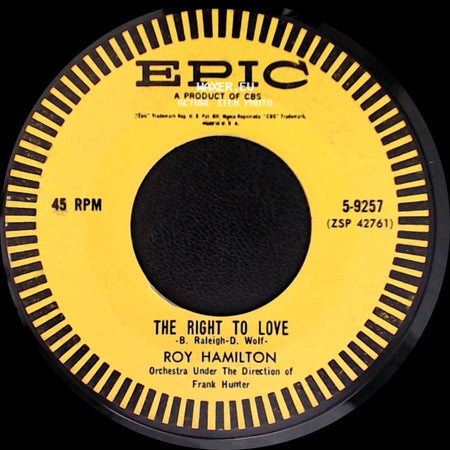 Roy Hamilton - Don't Let Go / The Right To Love side B