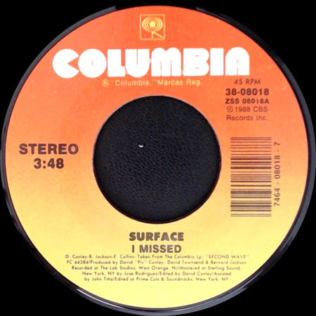 Surface - I Missed (7" Edit) / I Missed side B