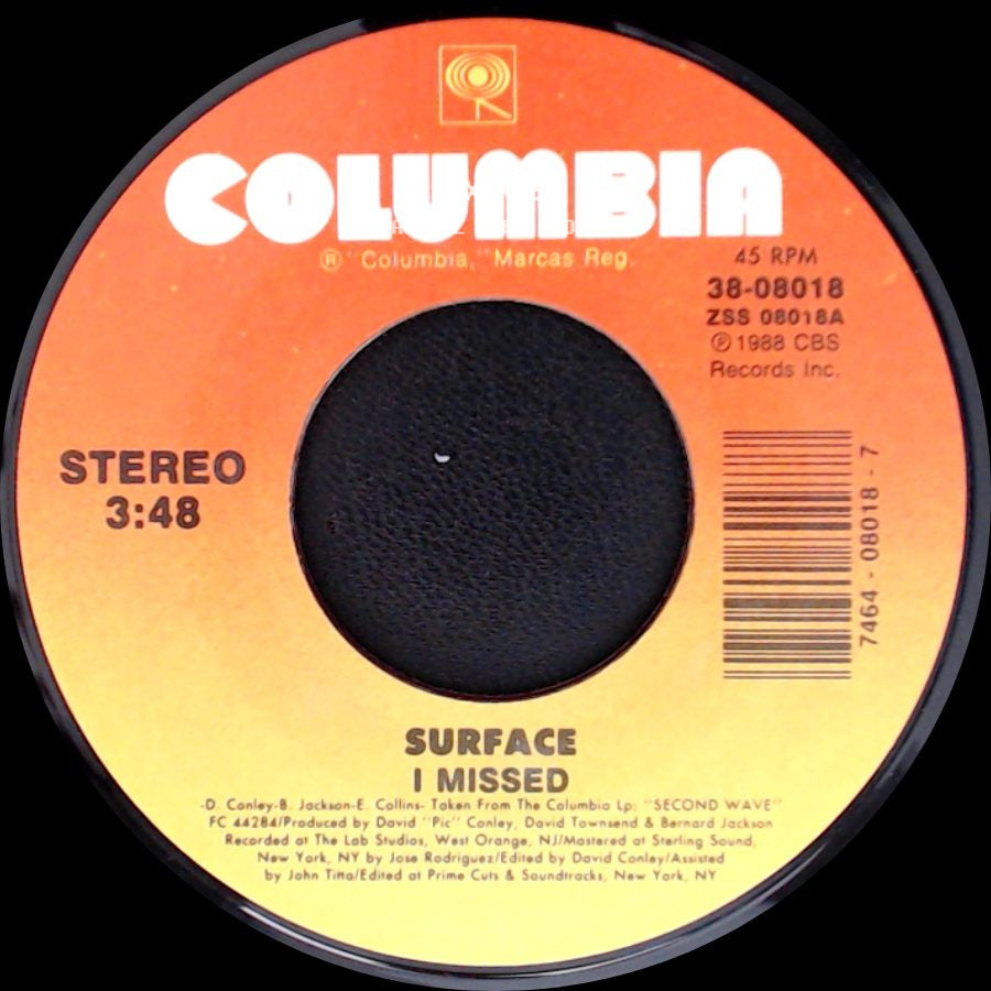 Surface - I Missed (7" Edit) / I Missed side B