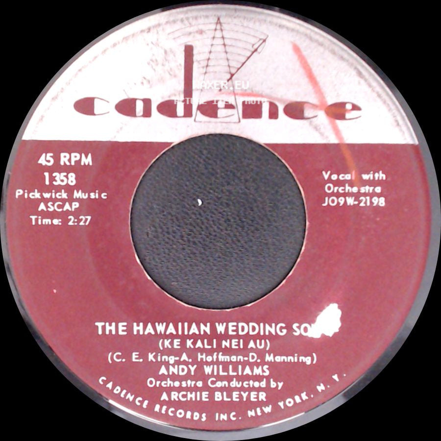 Andy Williams - The House Of Bamboo / The Hawaiian Wedding Sou (Ke Kali Nei Au) side B