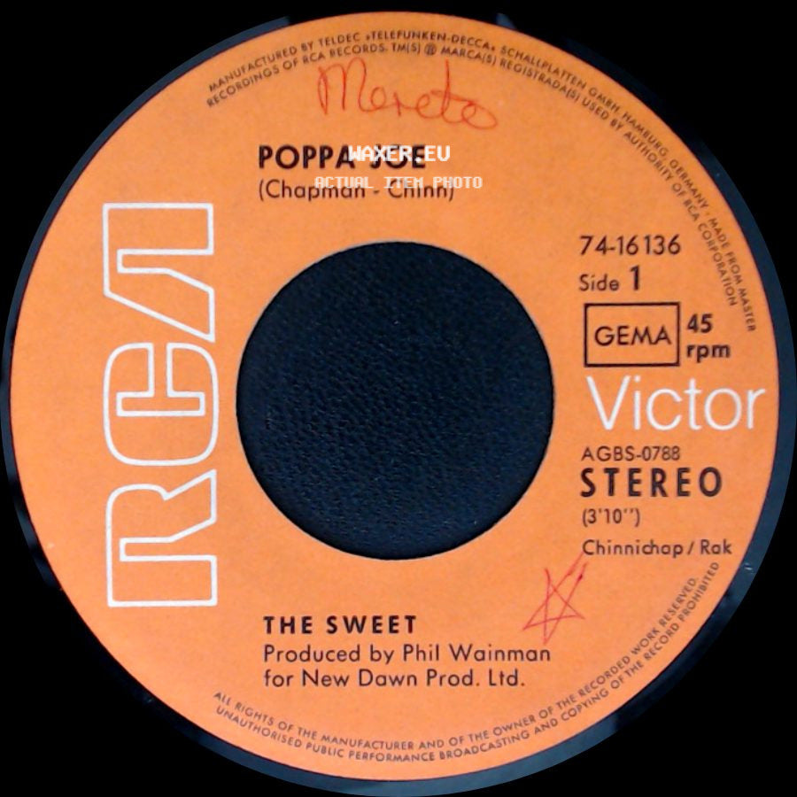 The Sweet - Poppa Joe / Jeanie side A