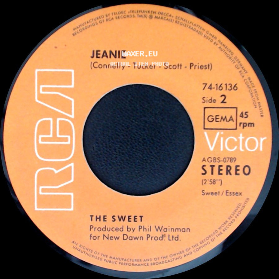 The Sweet - Poppa Joe / Jeanie side B