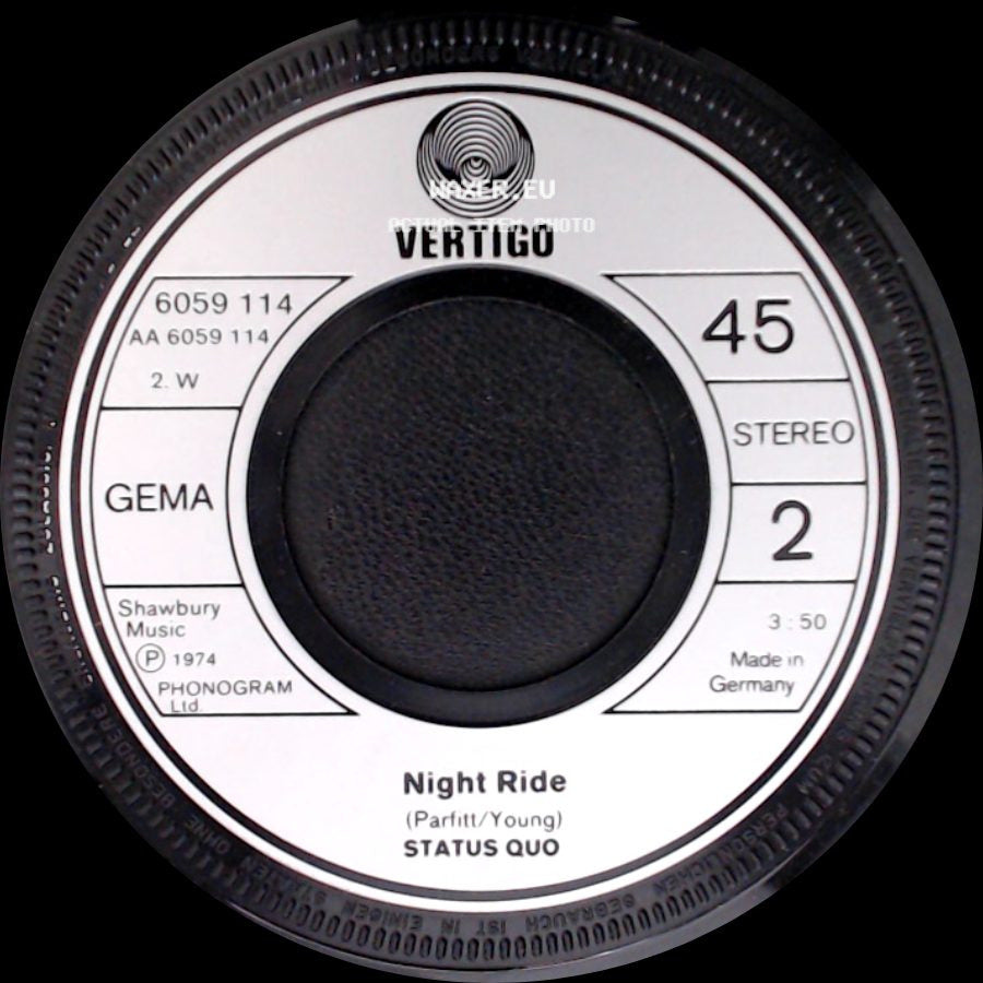 Status Quo - Night Ride / Down, Down side A