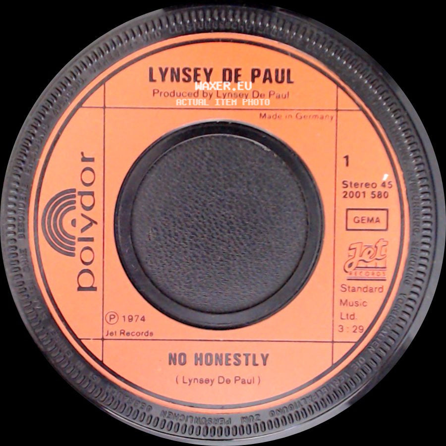 Lynsey De Paul - No Honestly / Dancing On A Saturday Night side A