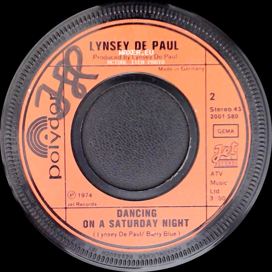 Lynsey De Paul - No Honestly / Dancing On A Saturday Night side B