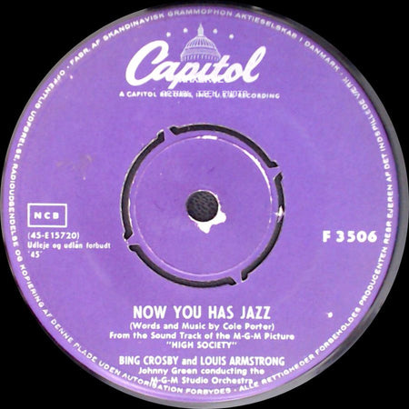 Louis Armstrong And His Band / Bing Crosby And Louis Armstrong - Calypso / Now You Has Jazz side B