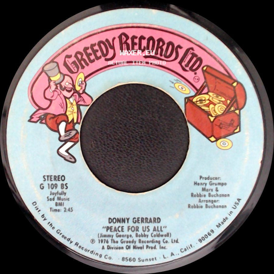 Donny Gerrard - Peace For Us All / Stay Awhile With Me side A