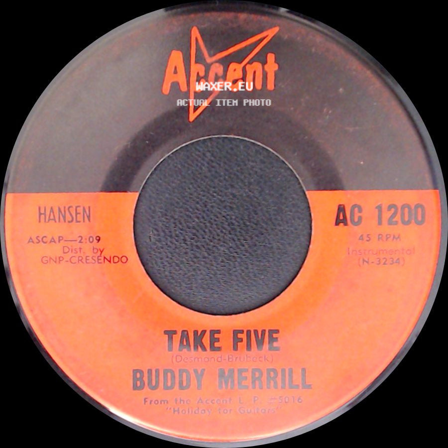 Buddy Merrill - Take Five / Holiday For Guitars side A