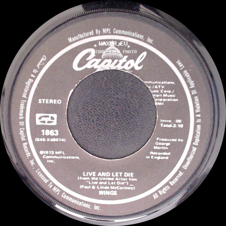 Wings - I Lie Around / Live And Let Die side B