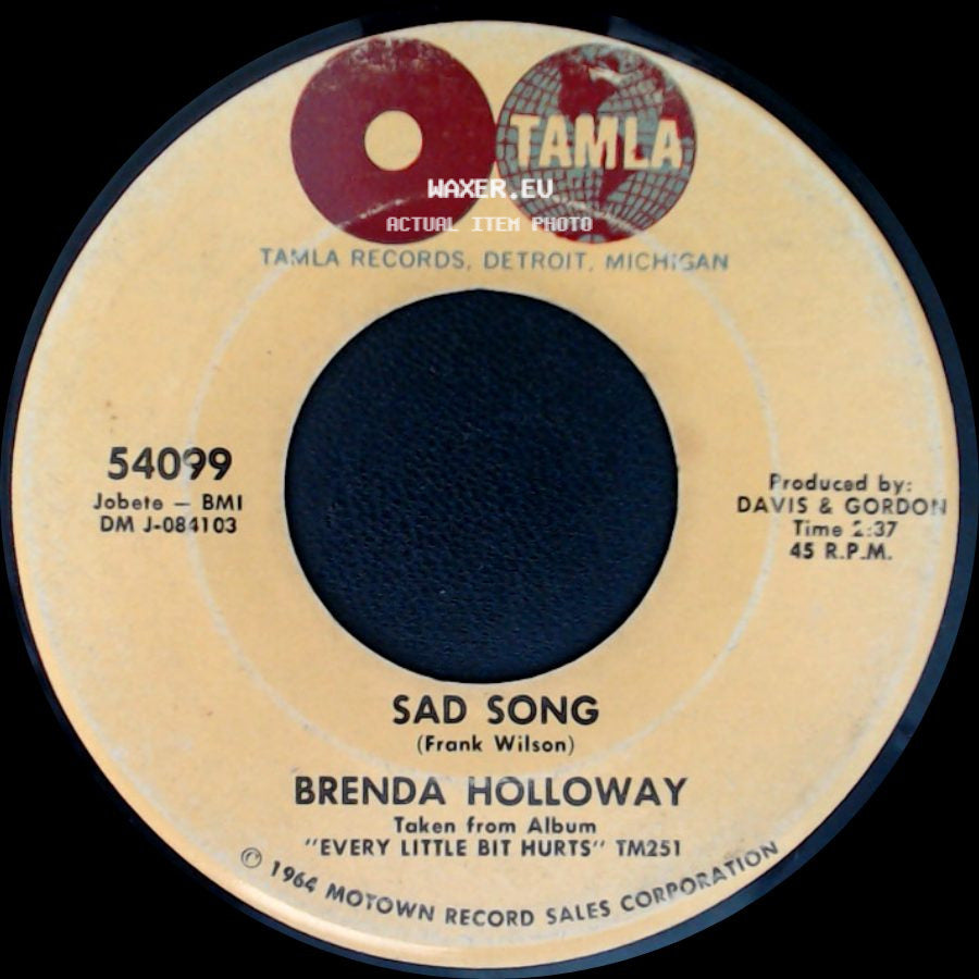 Brenda Holloway - Sad Song / I'll Always Love You side A
