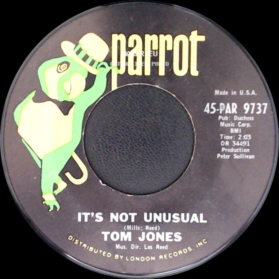 Tom Jones - It's Not Unusual / To Wait For Love side A