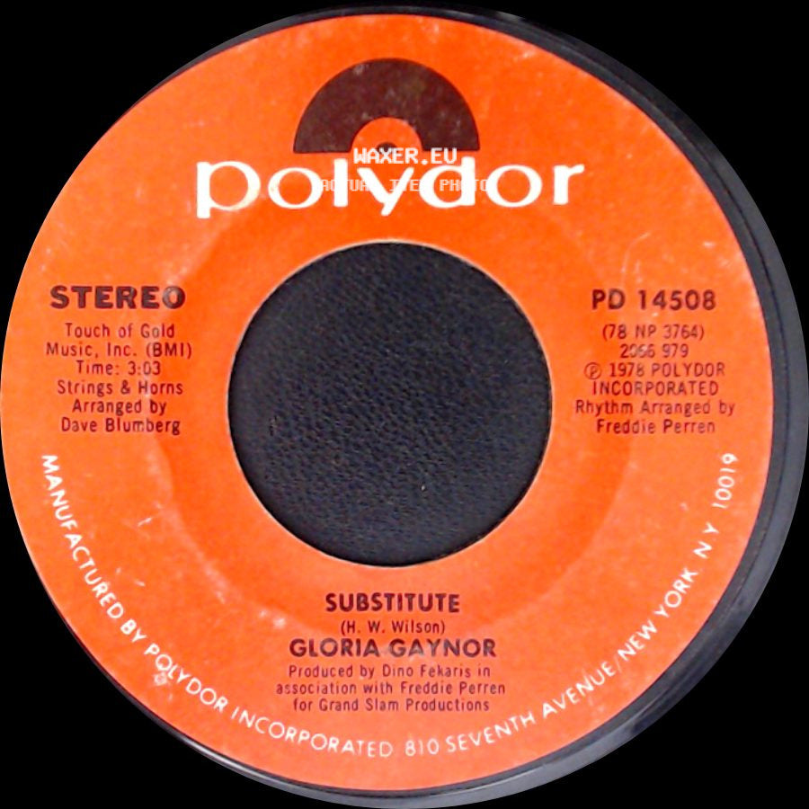 Gloria Gaynor - Substitute / I Will Survive side A