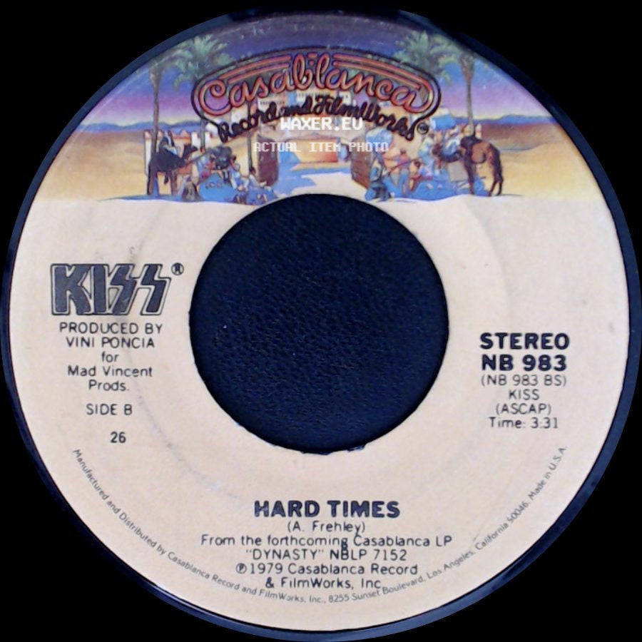 Kiss - I Was Made For Lovin' You / Hard Times side B