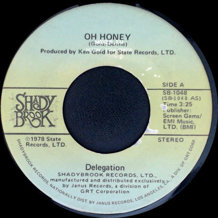 Delegation - Oh Honey / Let Me Take You To The Sun side A