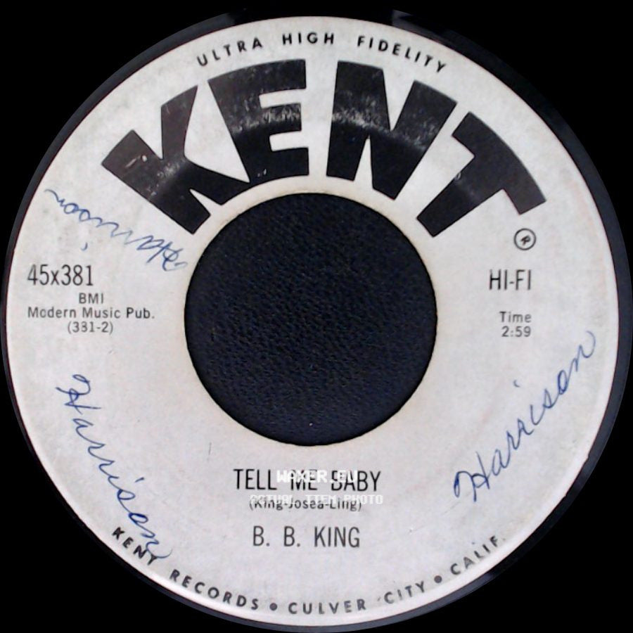 B. B. King - Mashing The Popeye / Tell Me Baby side B