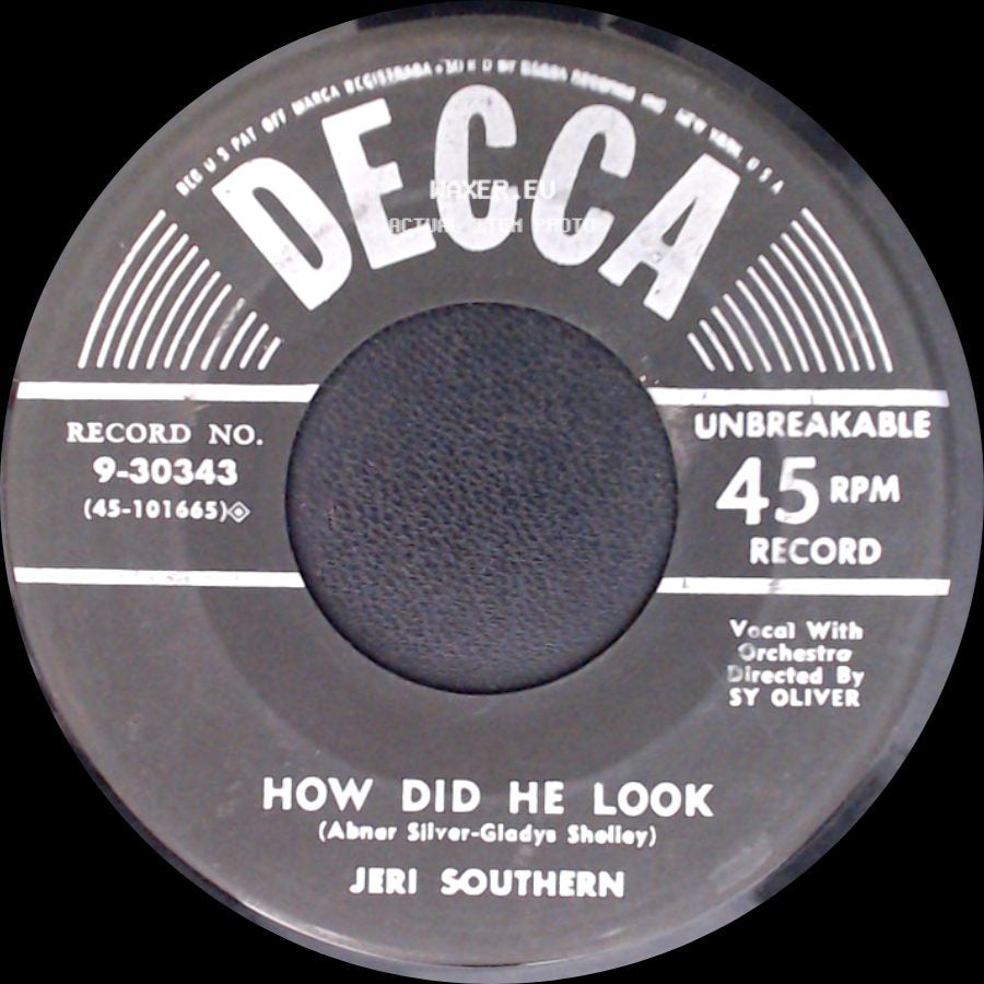 Jeri Southern - Fire Down Below / How Did He Look side B