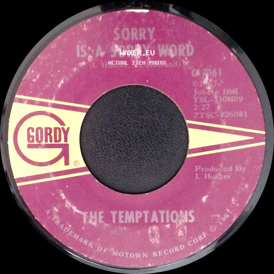 The Temptations - Sorry Is A Sorry Word / All I Need side A