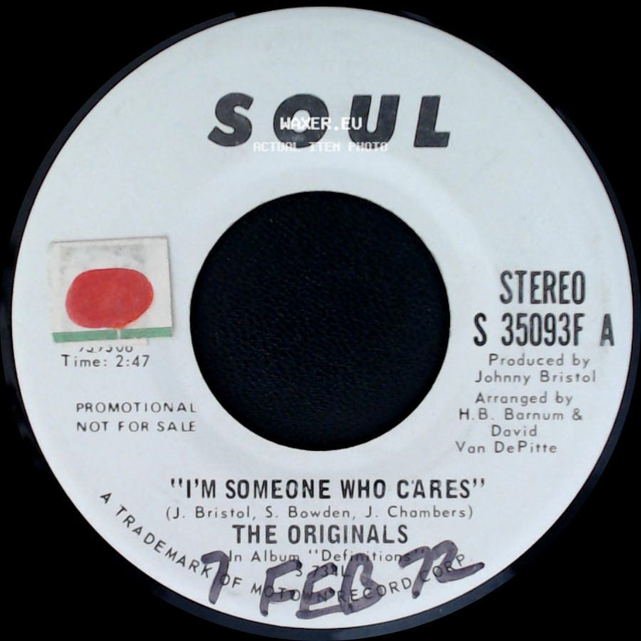 The Originals - I'm Someone Who Cares / I'm Someone Who Cares side A