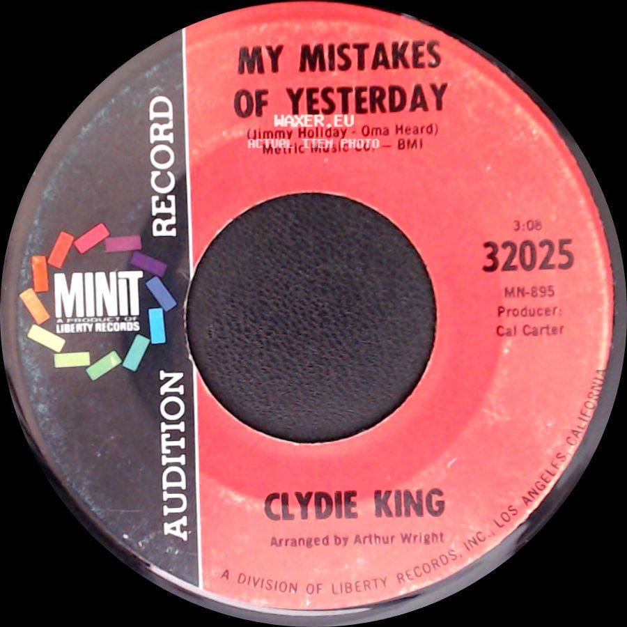 Clydie King - My Mistakes Of Yesterday / One Of Those Good Or Cryin' Over You Days side A