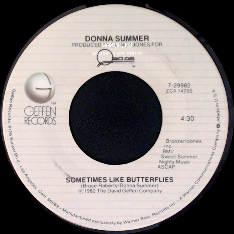 Donna Summer - Sometimes Like Butterflies / Love Is In Control (Finger On The Trigger) side A