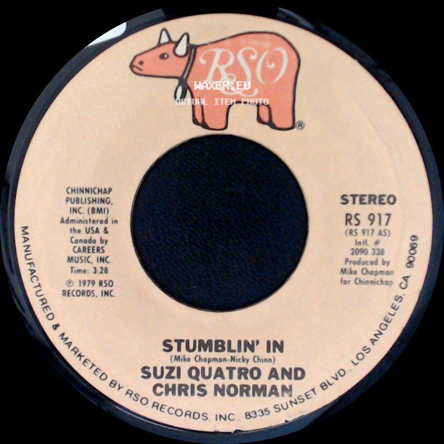 Suzi Quatro And Chris Norman - A Stranger To Paradise / Stumblin' In side B