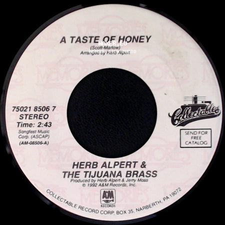 Herb Alpert & The Tijuana Brass - A Taste Of Honey / Third Man Theme side A