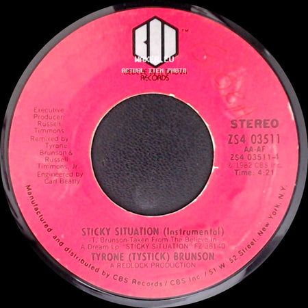 Tyrone (Tystick) Brunson - Sticky Situation (Instrumental) / Sticky Situation side A