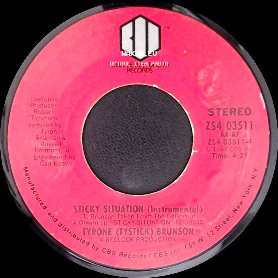 Tyrone (Tystick) Brunson - Sticky Situation (Instrumental) / Sticky Situation side A