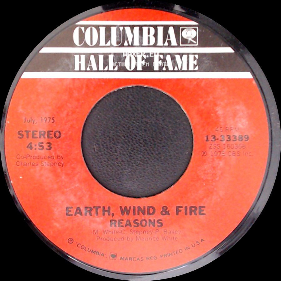Earth, Wind & Fire - After The Love Has Gone / Reasons side B