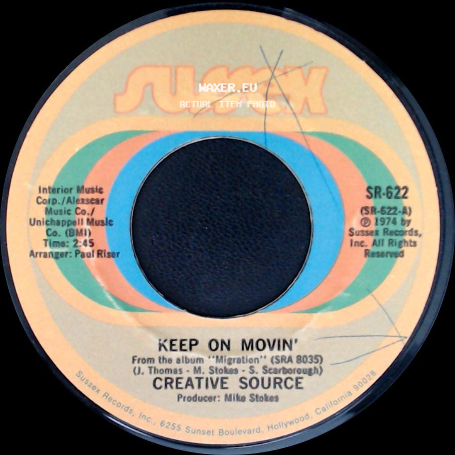 Creative Source - Keep On Movin' / I Just Can't See Myself Without You side A