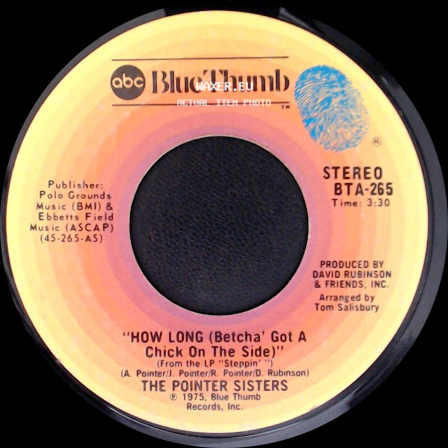 The Pointer Sisters - Easy Days / How Long (Betcha' Got A Chick On The Side) side B