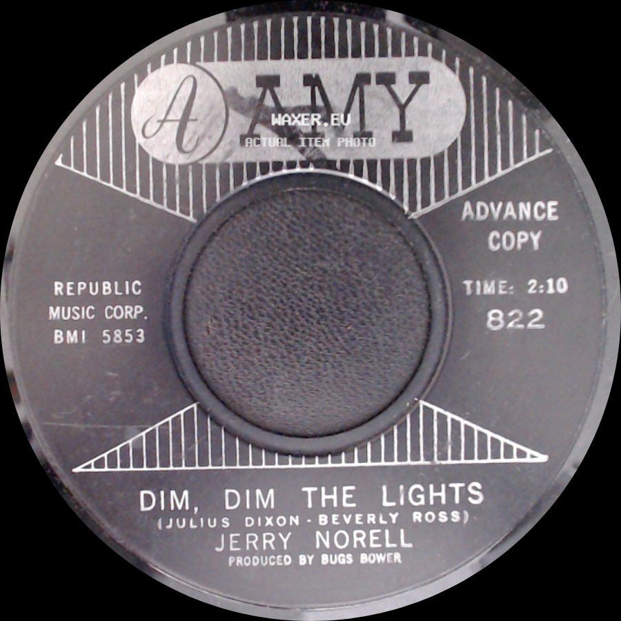 Jerry Norell - Wanderin' / Dim, Dim The Lights side B