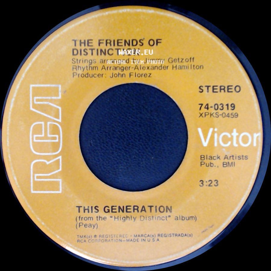 The Friends' Of Distinction - Love Or Let Me Be Lonely / This Generation side B