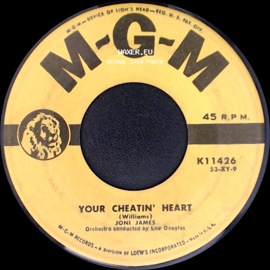 Joni James - I'll Be Waiting For You / Your Cheatin' Heart side B