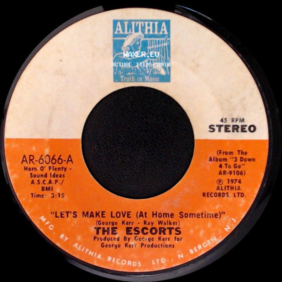The Escorts - Within Without / Let's Make Love (At Home Sometime) side B