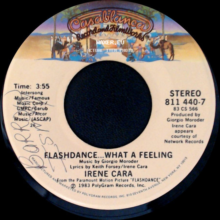 Helen St. John / Irene Cara - Love Theme From "Flashdance" (Instrumental) / Flashdance...What A Feeling side B
