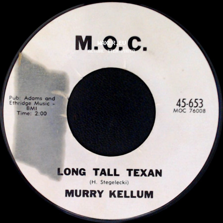 Glenn Sutton / Murry Kellum - I Gotta Leave This Town / Long Tall Texan side B