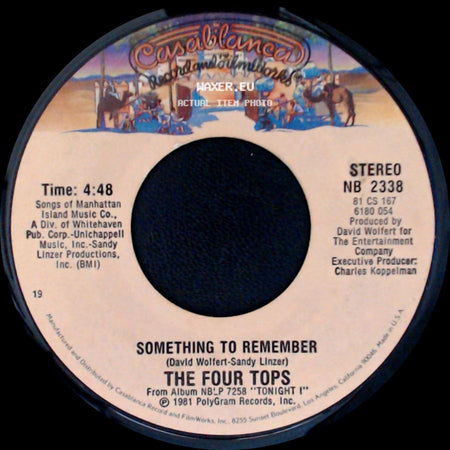 The Four Tops - Something To Remember / When She Was My Girl side A